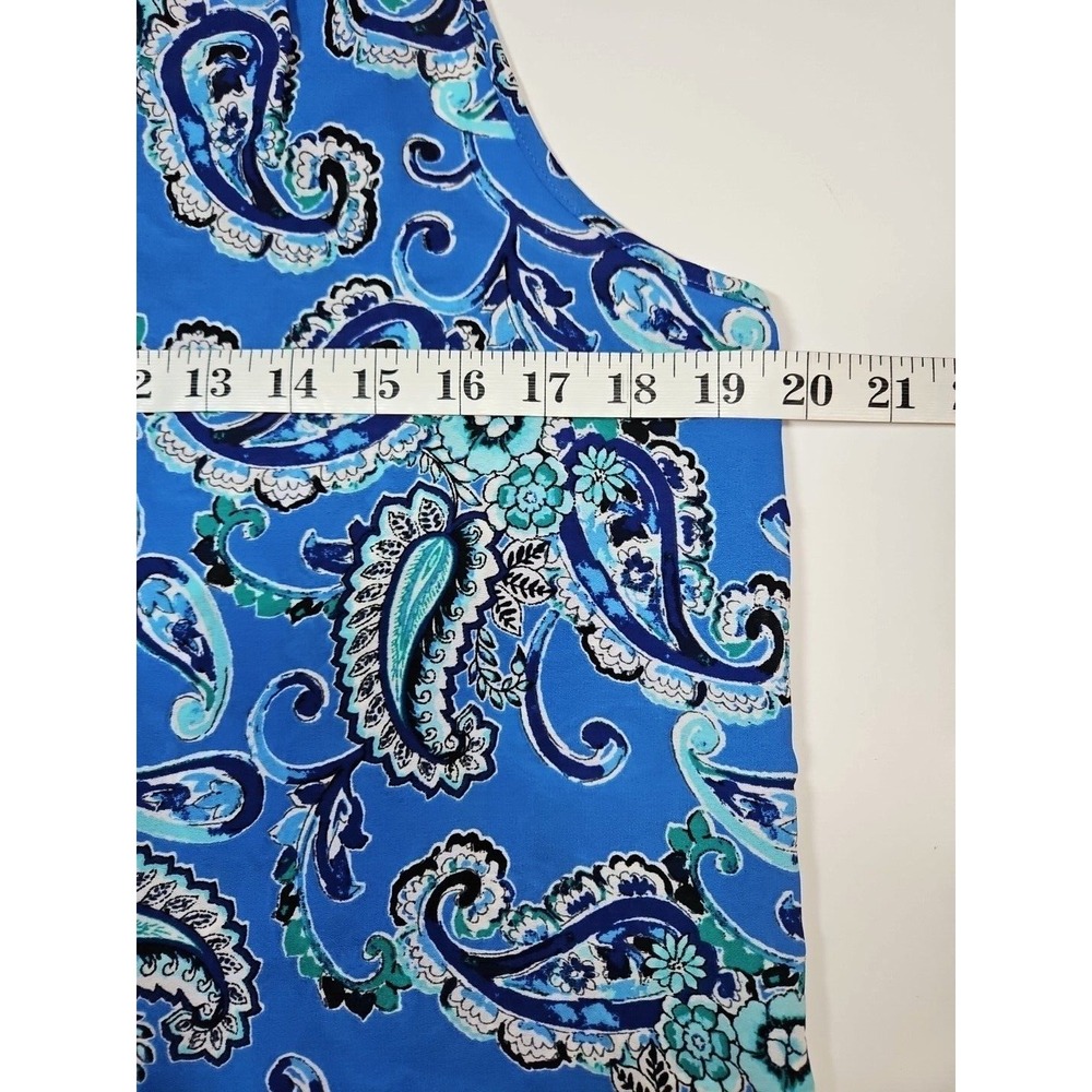 Floral & Ivy Women's Blue Paisley Sleeveless V-Neck‎ Blouse Size Small - NWT - Picture 7 of 8
